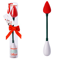 Подарочная красная силиконовая роза с вибрацией EN-AU-2118-2