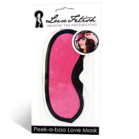 Маска розовая на глаза PEEK-A-BOO LOVE MASK LF6013