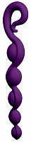 Эластичная анальная цепочка Bendy Beads фиолетовая