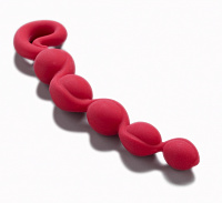 Эластичная анальная цепочка Bendy Beads красная