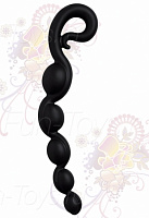 Эластичная анальная цепочка Bendy Beads черная