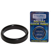 Черное кольцо METAL COCK RING