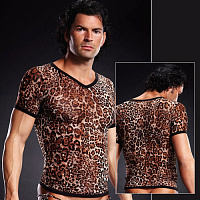 Сетчатая футболка леопардовая BLM020-LEO L/XL