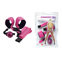 Розовые секс-стропы и кляп SEX TABOO 8109-6 BX TS