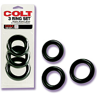 Три черных эрекционных кольца COLT