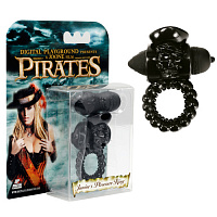 Пиратское черное колечко JANINE`S BLACK PLEASURE RING-0012