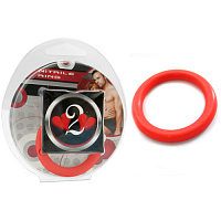 Нитриловое эрекционное красное кольцо d=35 мм
