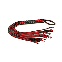 Красно-черный хлыст с плетеными шнурами