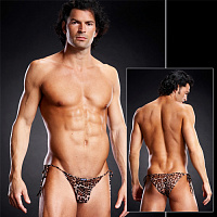 Леопардовые мужские side-tie бикини BLM009-LEO S/M
