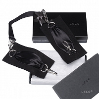Шелковые наручники с цепочкой Sutra черные (LELO)