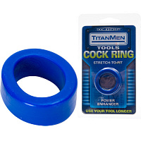 Синее эрекционное кольцо TITANMEN
